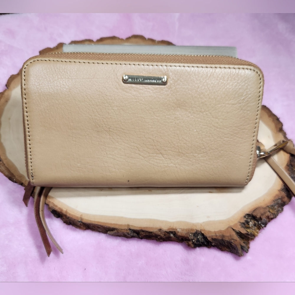 Rebecca Minkoff Tan Wallet, Genuine Leather